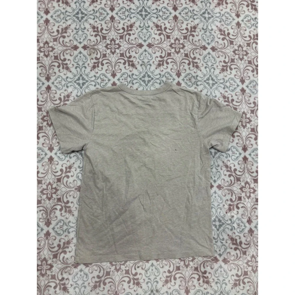 Childrens Place Boys Tan Cowboy T-Rex Dinosaur Graphic Tee Shirt Size M 7/8